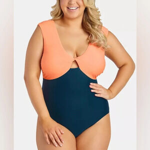 Raisins Curve Gaia High Leg One Piece Swimsuit Size 14W New With Tags